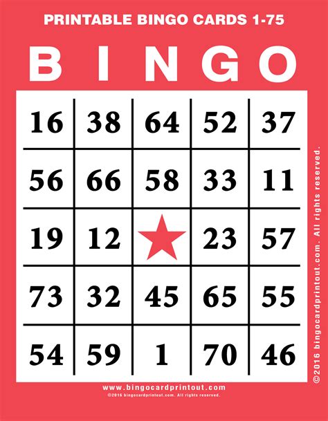 online bingo cards 1 75